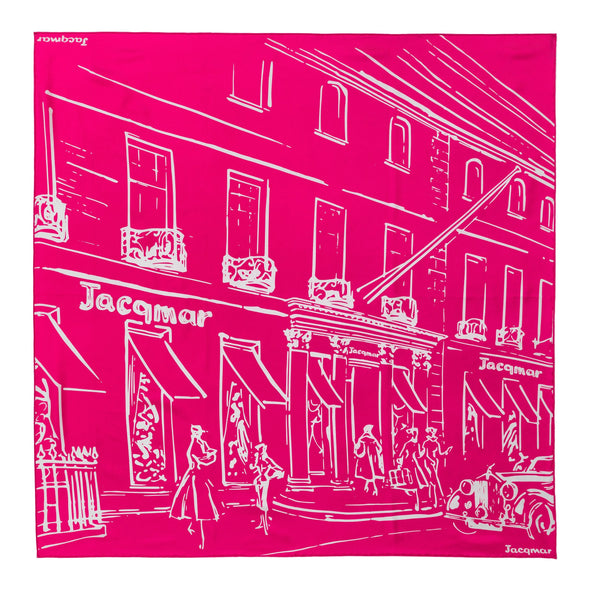 Jacqmar, home of Jacqmar, Jacqmar of London. Silk scarves, silk scarf, silk. Original  Jacqmar silk scarf and scarves. New Jacqmar scarves. Made in the uk, England. Finest quality hand made Jacqmar, hand rolled edges.